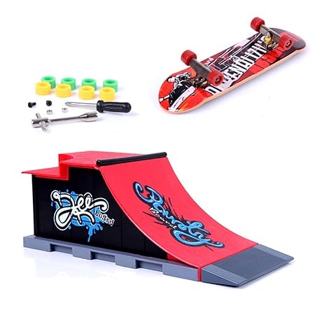 Mini Finger Skateboard und Ramp Zubehör Set