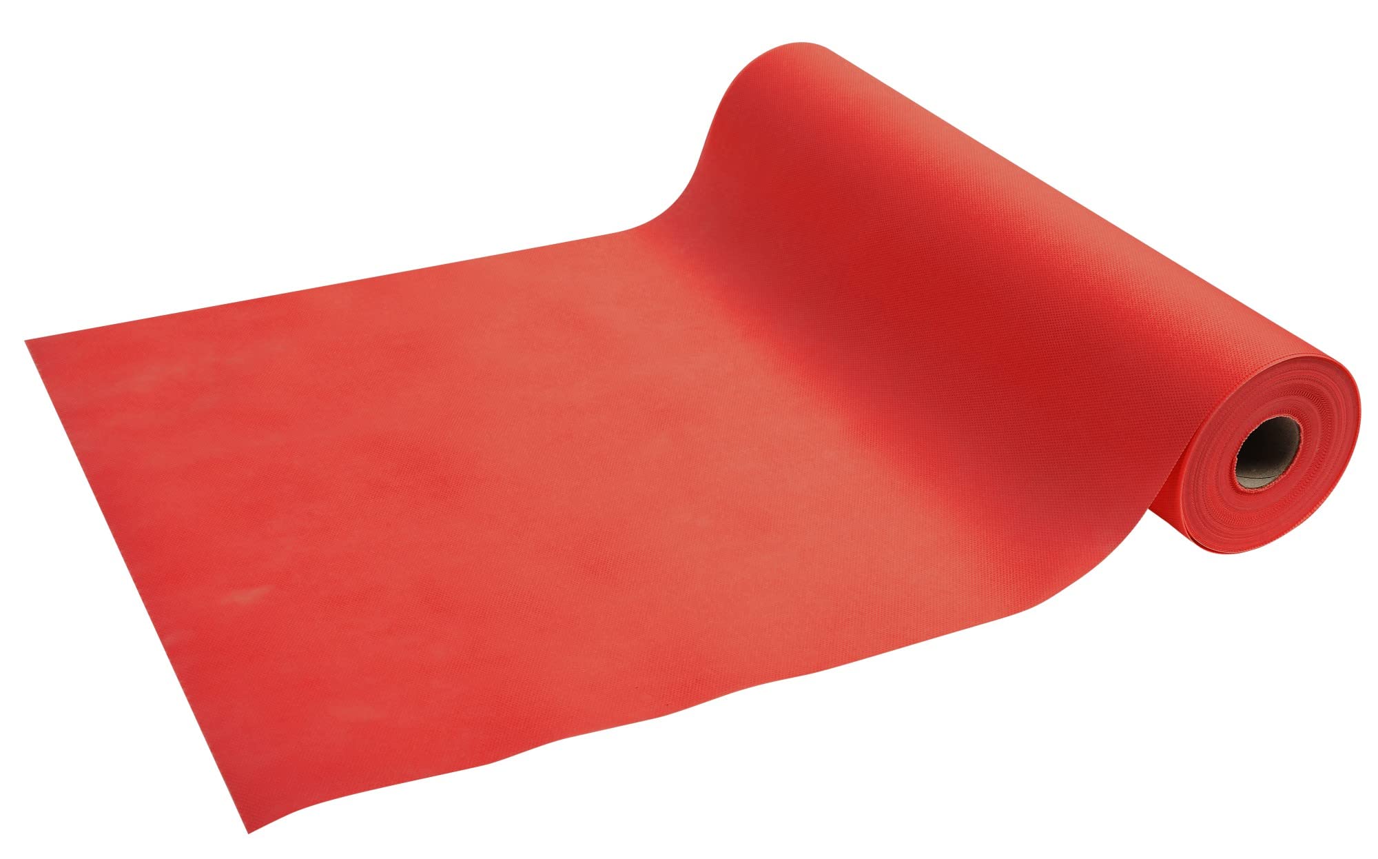 Disposable spun bound non-woven head to head - Roll 48 M long X 0.4 M wide pre-cut every 1.20 M - Represents 40 head to head - Tear-proof, water-repellent and wipe able material - red (bright)