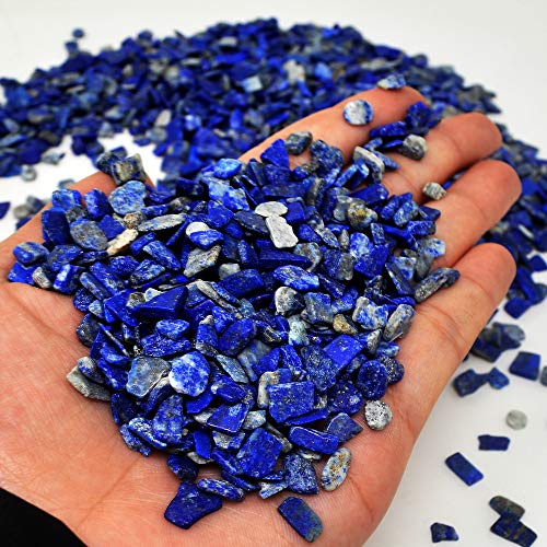 fengshuisale 1Ib Natural Crushed Stones Natural Gemstones for Woodworking Inlay, Medium (Blue) - Thumbnail 2