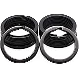 Shapenty 1 Inch/25mm Diameter Metal Flat Split Key Chains Rings for Home Car Keys Attachment (Black,10PCS/Box)