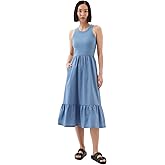 Gap Womens Mixed Media Midi Dress