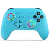 Deepdawn Wireless Controller for Nintendo Switch/Switch 2/Lite/OLED/PC - Ergonomic Gamepad with Turbo, Programmable Buttons, RGB Lighting, Wake-up Function &amp; Dual Vibration