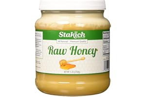 Stakich Raw Honey - Pure, Unprocessed, Unheated, Kosher - 5 Pound (80 Ounce)