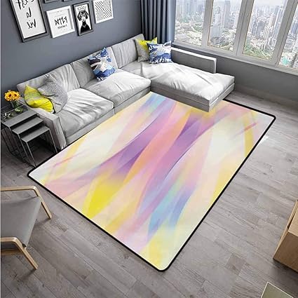 Tapis De Couloir Moderne Extra Large Jaune Caramel Gris