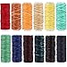 JANYUN 12 Colors 150D Leather Sewing Waxed Thread Cord for Leather Craft DIY, 1mm Diameter, Each of 13 Yards