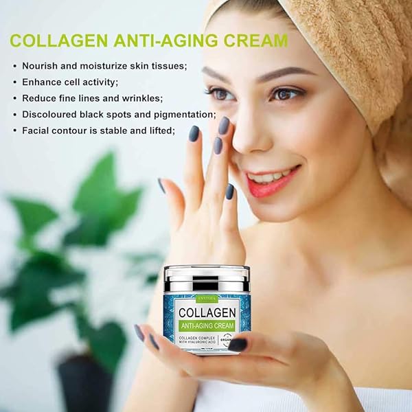 ENVISHA COLLAGEN HYALURONIC ACID ANTI-WRINKLE CREAM, MAINTAIN SMOOTH & DELICATE SKIN, REDUCE FINE LINES AND WRINKLES, ANTI-AGING DAY AND NIGHT CREAM-1.7 FLOZ