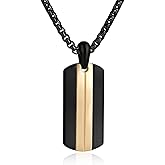 GTMJ Bible Verse Dog Tag Necklace for Men Women with Steel Box Chain Religious Jewelry Gifts for Women