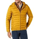 Amazon Essentials Men's Lightweight Water-Resistant Packable Hooded Puffer Jacket
