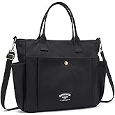 SUANNI Utility 16oz Cotton Canvas Tote Bag for Women, Casual Crossbody Handbags, Shopping Shoulder Bags with Zipper Pockets