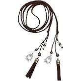 TeeYee Women PU Leather Knitted Waist String Belt/Rope/Chain Long Boho Wrap Skinny Belt
