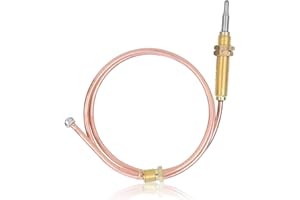 Gas Thermocouple Replacement, 23.6inch Replacement Thermocouple for Gas Furnaces, M8 Thread Heating Gas Burner Thermocouple f
