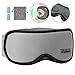 Sleep Mask, Voluex 3D Contoured Sleeping Eye Mask & Blindfold with Breathable Memory Foam for Men/Women/Kids, 100% Blockout Light Grey Eye Cover with Anti-Slip Adjustable Strap for Travel/Naps