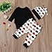 Cute Infant Baby Girl Boy Halloween Clothes Long Sleeve Pumpkin Romper with Hat and Pants Outfits Set 3PC (0-6 Months, Black)