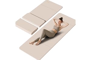 PAIDU Foldable Yoga Mat - 10mm Extra Thick, 75"26" Non-Slip Exercise Fitness Mat | SGS Eco-Certified, Portable for Yoga/Pilates/Studio/Home Workout