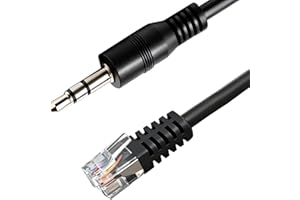 Xiusiyt 3.5mm Stereo Jack to RJ12 Cable for Fanatec Handbrake for Connecting Clubsport Wheel Bases/Racing Wheels,Length 2m