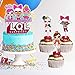 Jewels' Tour LOL Cake Topper, 24 Pcs LOL Cupcake Toppers Decorations Theme Party Supplies for 1st Birthday Baby Shower Single Side