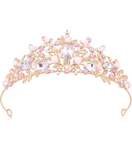Diadème Couronne Princesse En Strass Cristal - Pour Mariage, Anniversaire, Bal, EVJF, Carnaval - Taille Unique Ajustable (argent)