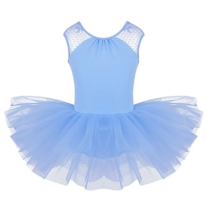 YiZYiF Kinder Ballettkleid Ballerinas Tanz Kostüm Ballett Trikot Kleidung Kinder Ballettanzug Rückenfrei aus Spitze und Tüll 