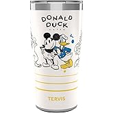 Tervis Traveler Disney - Donald Duck and Friends Triple Insulated Tumbler Travel Cup Keeps Drinks Cold & Hot, 20oz, Stainless Steel