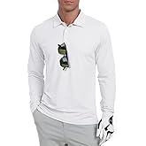 Askdeer Men's Golf Polo Shirts Long Sleeve UPF 50+ Performance Collar Shirts Lightweight Summer Casual Quick Dry Tee