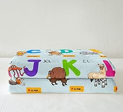 Jejeloiu Educational Flannel Fleece Throw Blanket