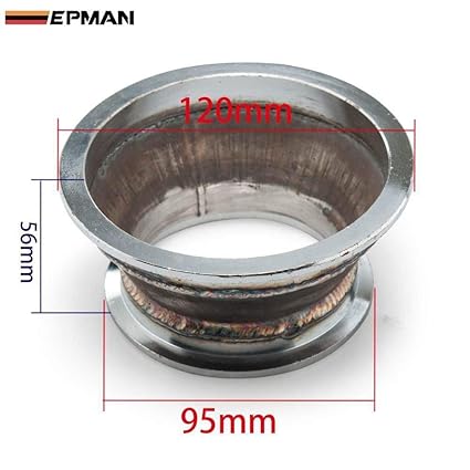 Adapter fit 4/" to 3/" V-Band Flange For Turbo Charger Elbow Downpipe Manifold