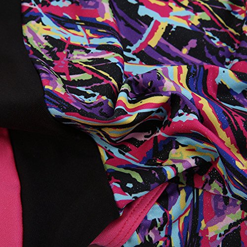 Daxin Gymnastics Girls Dancing Leotard One-piece Flroal Camisole Active Shirts