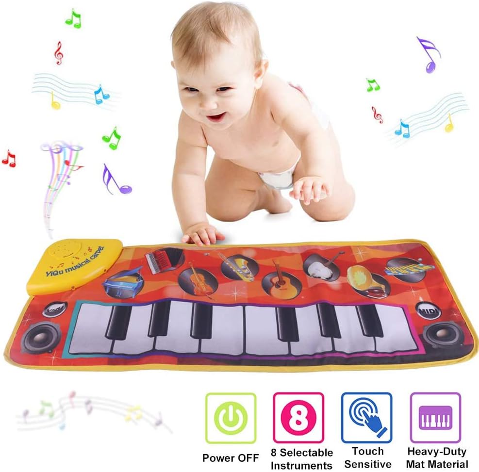 ZLWPH Piano Game Pads, Children's Keyboard Music Game Pad Toys, Funny Dancing Funny Dancing Pads for 3-36 Months Baby Toddler Boys and Girls Gifts