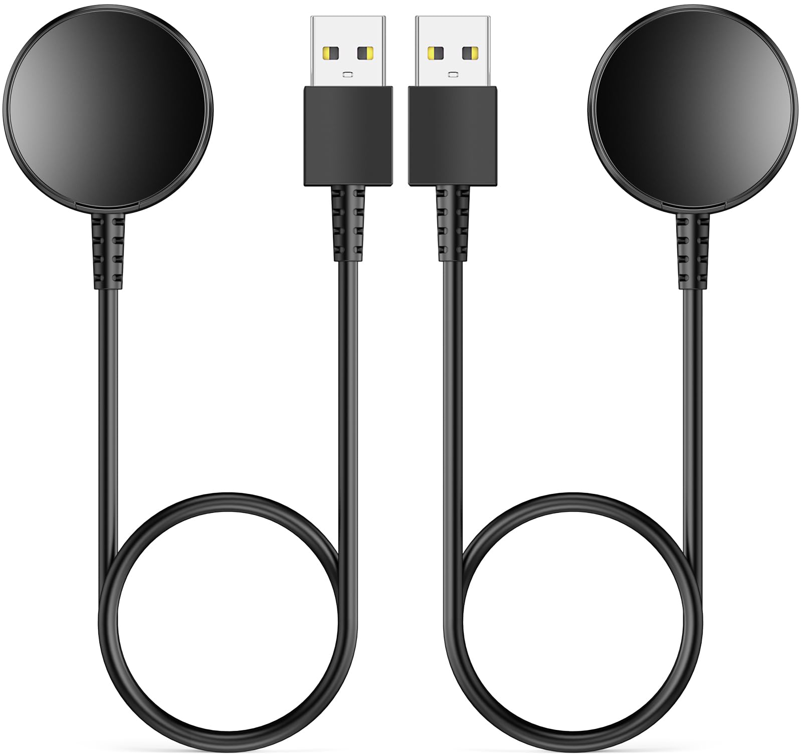 2-Pack for Samsung Watch Charger Compatible with Galaxy 7/6/6 Classic/5/5 Pro/4/4 Classic/3/Active Ultra/FE Galaxy-Watch Cable USB Magnetic Charging-3.3ft/1m