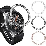 Compatible with Samsung Galaxy Watch 46mm/Gear S3 Frontier/Classic Bezel Ring Styling,Bling Inlay Crystal Adhesive Anti Scrat