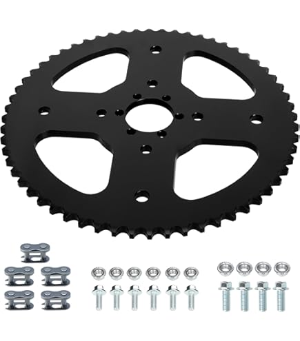 YOXUFA Go Kart Split Sprocket 420 Chain 42 Tooth Rear Mini Bike Sprocket For Predator 301cc 420cc 212cc 196cc 79cc 97cc 100cc 2 8hp 3 0hp 6 5hp 13hp Engine Aluminum Universal Powersports Parts