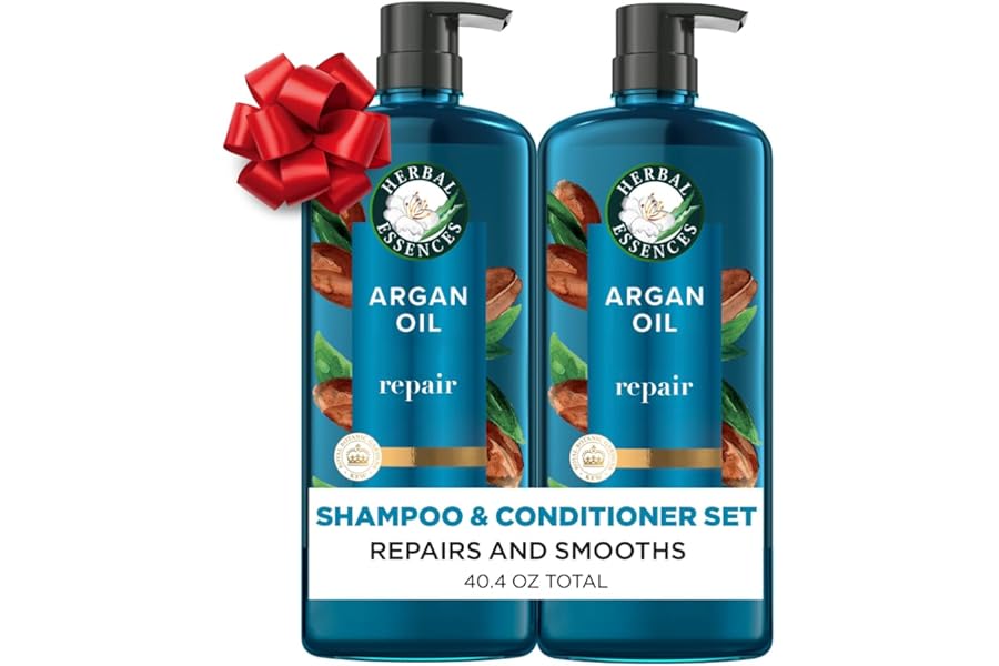 Herbal Essences Argan Oil Repair Shampoo & Conditioner Set, Moisturizes & Smoothes, Paraben-Free, Color-Safe, pH-Balanced, Citrus Scent, 20.2 Fl Oz, 2-Pack