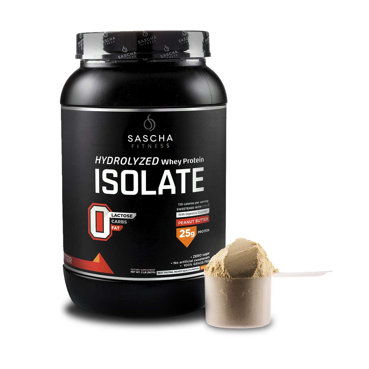 Sascha Fitness Hydrolyzed Whey Protein Isolate,100 Grass