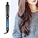 MQB Hot Hair Brush 2 in 1 Curling Brush Iron Dual Voltage 110V-240V, Black