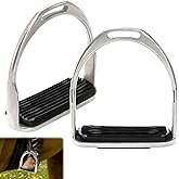 Cididu 2 Pack Horse Riding Stirrups, Metal Horse Saddle Stirrup with Rubber Pad, Safety Knee Ankle Protection Saddle Pain Stress Relief, Stirrup Irons for Trail Riding Training Beginners