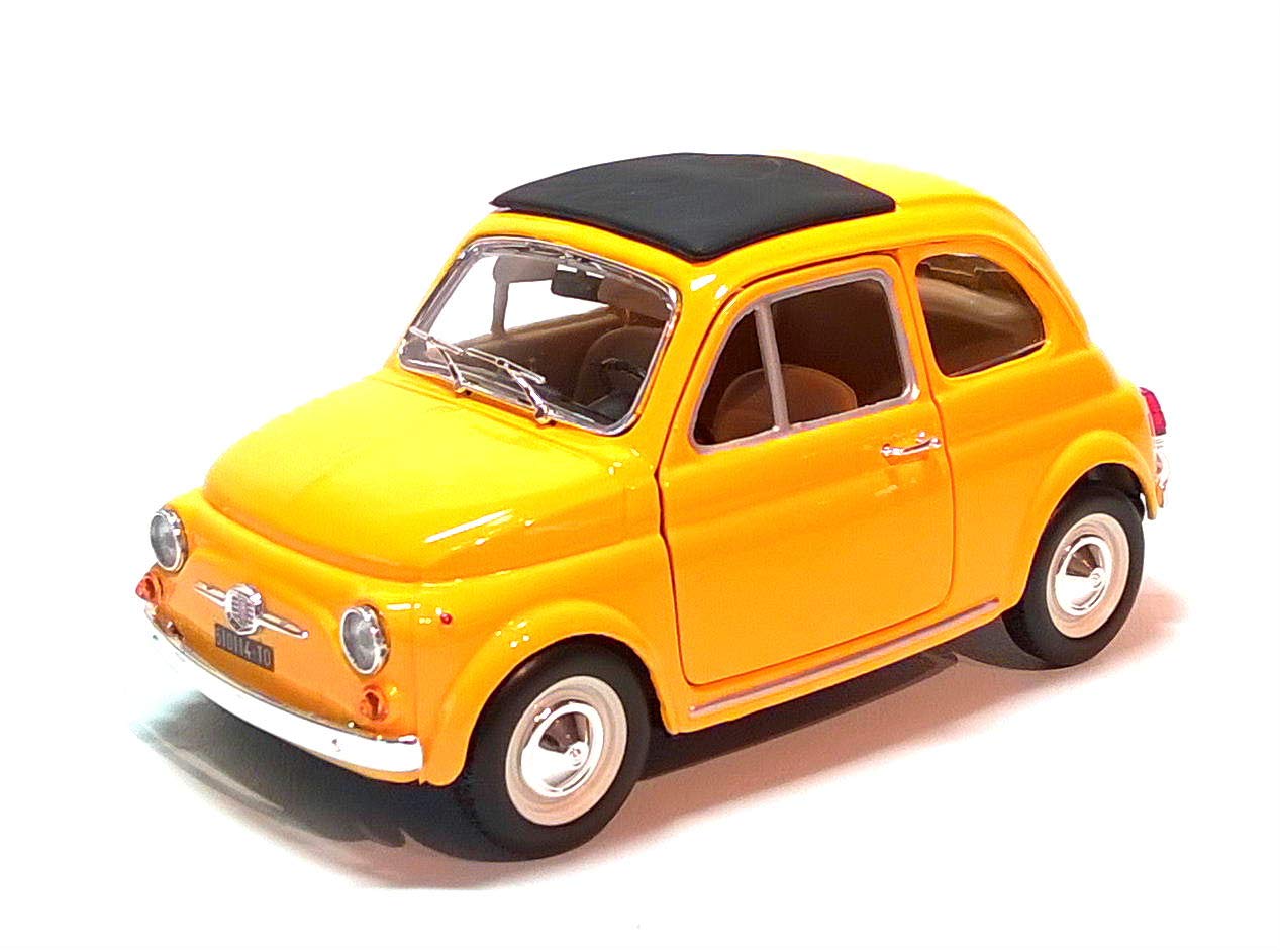 Bburago FIAT 500 F 1965 schaal, Yellow