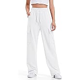 BOOPH Girls Sweatpants Kids Drawstring Cargo Pants Teen Girls Wide Leg Baggy Joggers Pants with Pockets