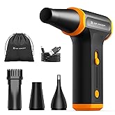 K&F Concept Compressed Air Duster, 3 Gear Adjustable 110000RPM Electric Air Duster, Adjustable&Portable Air Blower for Deep Computer Clean, Keyboard, Car Dry, Home - Replace Compressed Air Cans