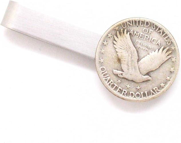 Vintage Amerika Viertel Krawattennadel Clip Munze Vereinigte Staaten Silber Tiebar Krawattenklammer Geld Usa Army Coin Amazon De Schmuck