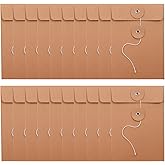 Antrader Kraft String Envelope File Folders,20Pcs String Tie Closure Envelope Vintage Kraft Paper Kraft Paper File Folders Kraft Folders,14×10cm/5.51"×3.94"(L×W)