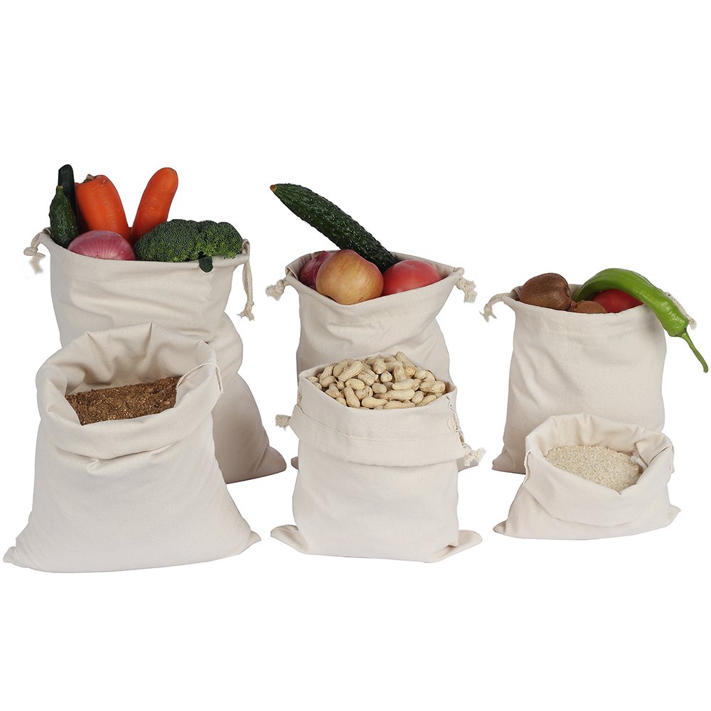 ATBAY Bolsa de muselina de algodón con cordón para almacenamiento ...