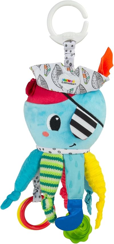Lamaze Captain Calamari Clip & Go Pram Toy 0-6 Months Sensory Plush