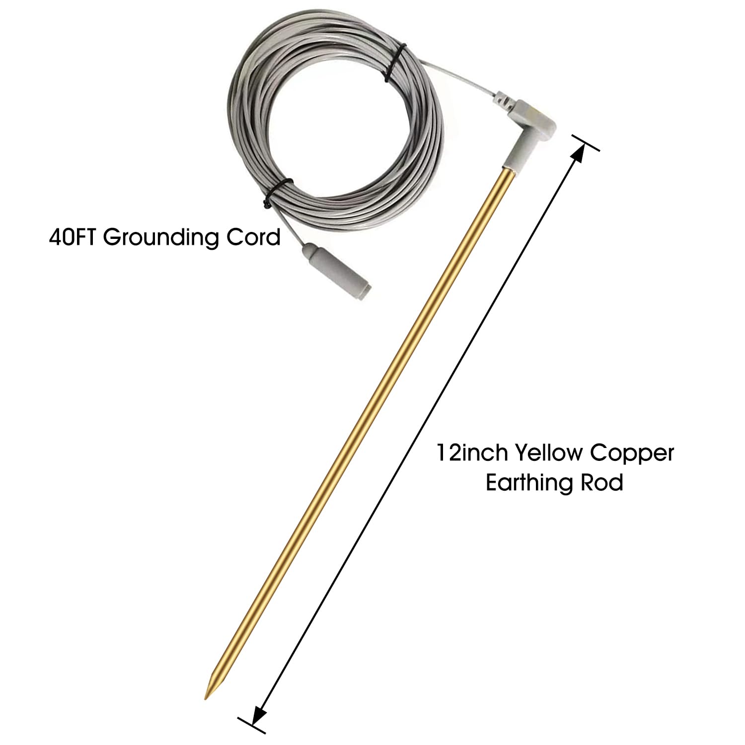 Mua Brass Grounding Rod with 40ft Wire,Earthing Rod Great to Use with ...