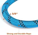 Taglory Rope Dog Lead 1.0 cm Reflective Padded Handle Blue 1.2 m view 3