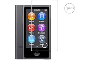 (2 pack) iPod Nano 7th 8th Generation Screen Protector,Full Coverage 9H Hardness Tempered Glass Screen Protector for iPod Nan