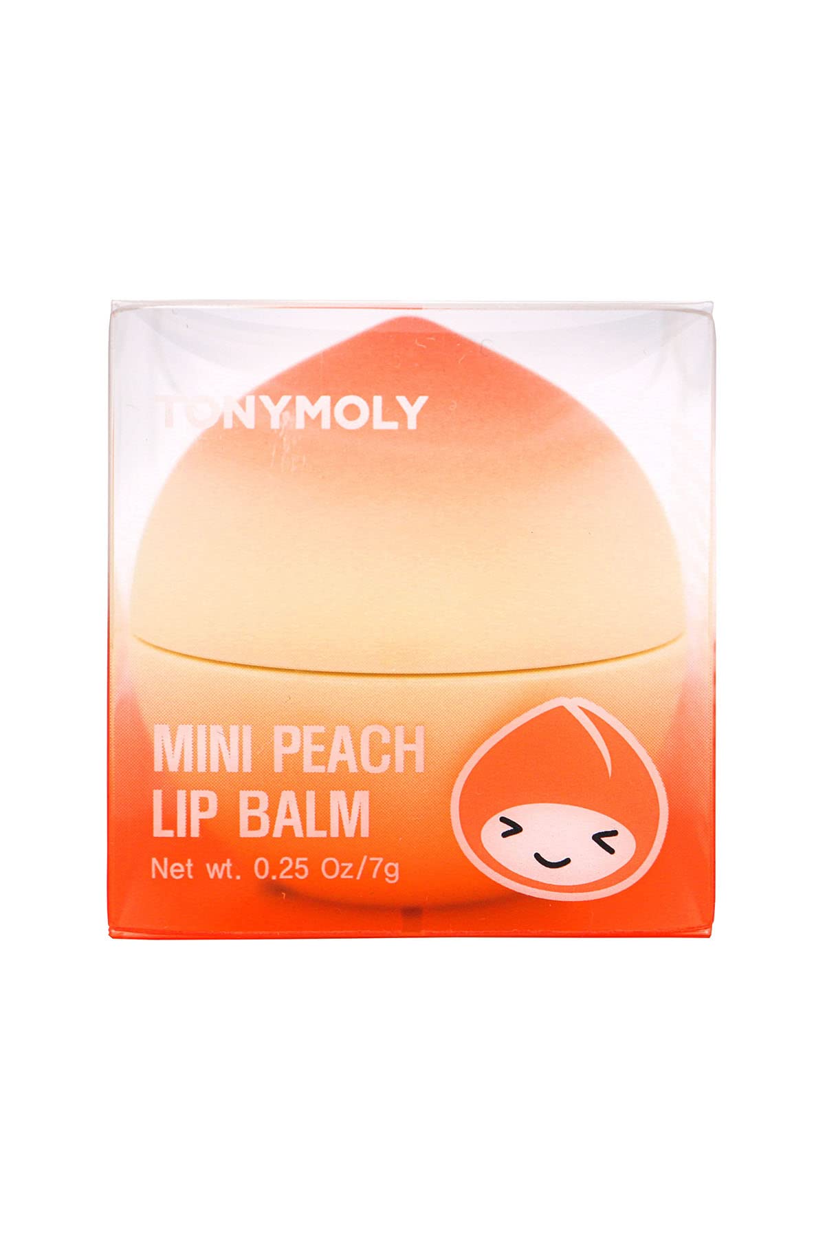 Tonymoly Mini Peach Lip Balm – Moisturizing & Hydrating Korean Lip Balm for Lips, Long-Lasting, Travel-Friendly, Peach Scent, Gift for Women & Men