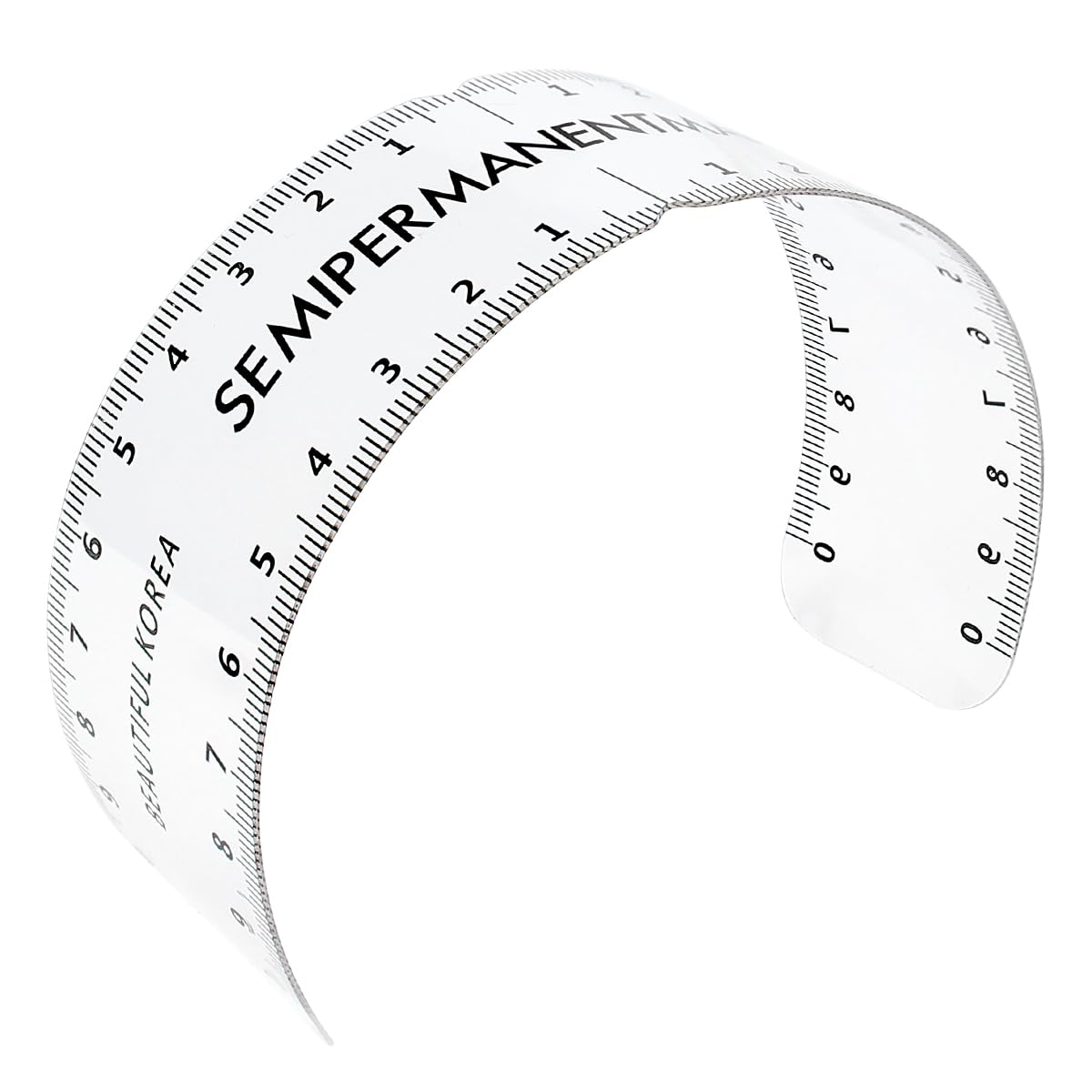 FERCAISH Eyebrow Ruler, PVC, Flexible Eyebrow Measure, Microblading Ruler, Permanent Makeup Measuring Tool, Portable Eyebrow Soft Ruler for Professional Eyebrow Trimming