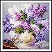 5D Full Drill Diamond Painting Kit Square Rhinestone Lavender Flowers DIY Embroidery Arts Craft Adults' Children's Paint Kits Cross Stitch for Home Decoration 16X16 inch (Lavender Flower)