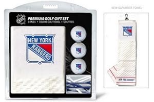 Team Golf NHL Gift Set Embroidered Golf Towel, 3 Golf Balls, and 14 Golf Tees 2-3/4" Regulation, Tri-Fold Towel 16" x 22" & 100% Cotton