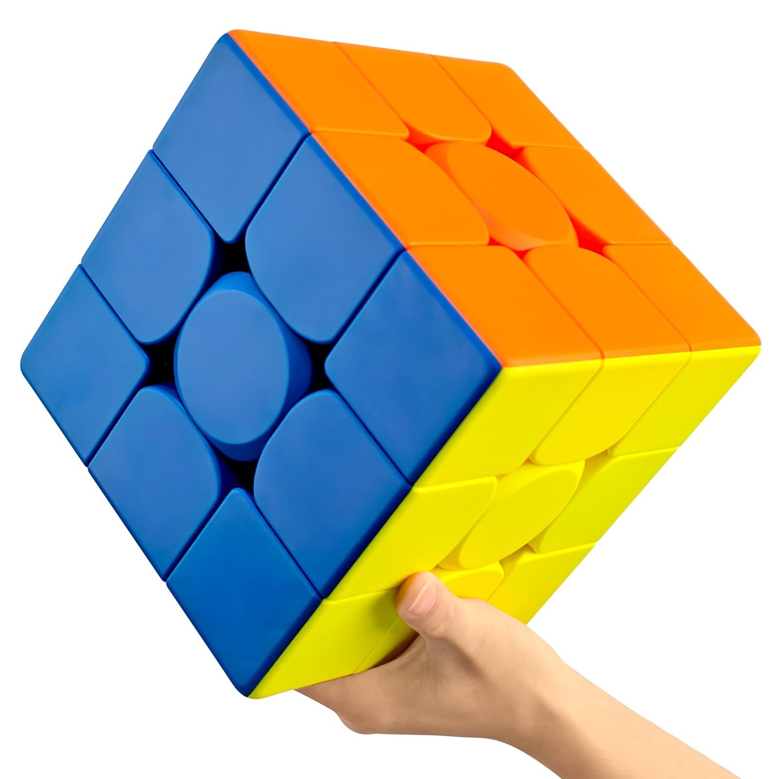 ROXENDA Large 3x3x3 Speed Cube (18.8CM)– Super Oversized Puzzle Magic Cube Stickerless Cube Smooth Turning for All Ages